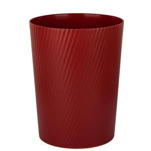 UUJOLY Small Trash Can Wastebasket Garbage Can Container Bins for Bathrooms, Laundry Room, Kitchens, Offices, Kids Rooms, Dorms (White)(Red)