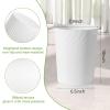 UUJOLY Bathroom Small Trash Can with Trash Bag Plastic Garbage Can Round Waste Basket for Bathrooms, Laundry Room, Kitchens, Offices, Kids Rooms, Dorms, 1.8 Gallons, 3 Pack (White)(White)