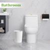 UUJOLY Bathroom Small Trash Can with Trash Bag Plastic Garbage Can Round Waste Basket for Bathrooms, Laundry Room, Kitchens, Offices, Kids Rooms, Dorms, 1.8 Gallons, 3 Pack (White)(White)