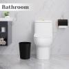 UUJOLY Bathroom Small Trash Can with Trash Bag Plastic Garbage Can Round Waste Basket for Bathrooms, Laundry Room, Kitchens, Offices, Kids Rooms, Dorms, 1.8 Gallons, 3 Pack (White)(Black)